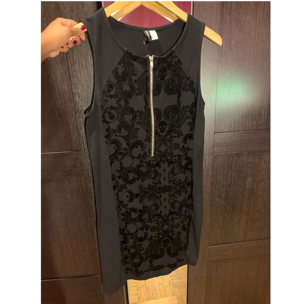 3/$15 H&M black dress with velvet detail